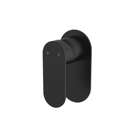 Empire Slim Wall Mixer, Oval Plate, Matte Black fienza