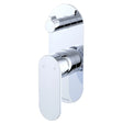 Empire Slim Wall Diverter Mixer, Large Oval Plate, Vertical, Chrome fienza