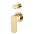 Empire Slim Wall Diverter Mixer, Small Round Plates, Vertical, Urban Brass fienza