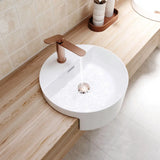 Empire Slim Cold Start Basin Mixer, Brushed Copper fienza