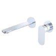 Empire Slim Basin/Bath Wall Mixer Set, Round Plates, 200mm Outlet, Chrome fienza