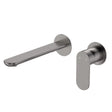Empire Slim Basin/Bath Wall Mixer Set, Round Plates, 200mm Outlet, Gun Metal fienza