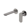 Empire Slim Basin/Bath Wall Mixer Set, Round Plates, 160mm Outlet, Gun Metal fienza
