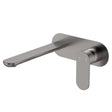 Empire Slim Basin/Bath Wall Mixer Set, Oval Plate, 200mm Outlet, Gun Metal fienza