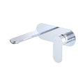 Empire Slim Basin/Bath Wall Mixer Set, Oval Plate, 160mm Outlet, Chrome fienza