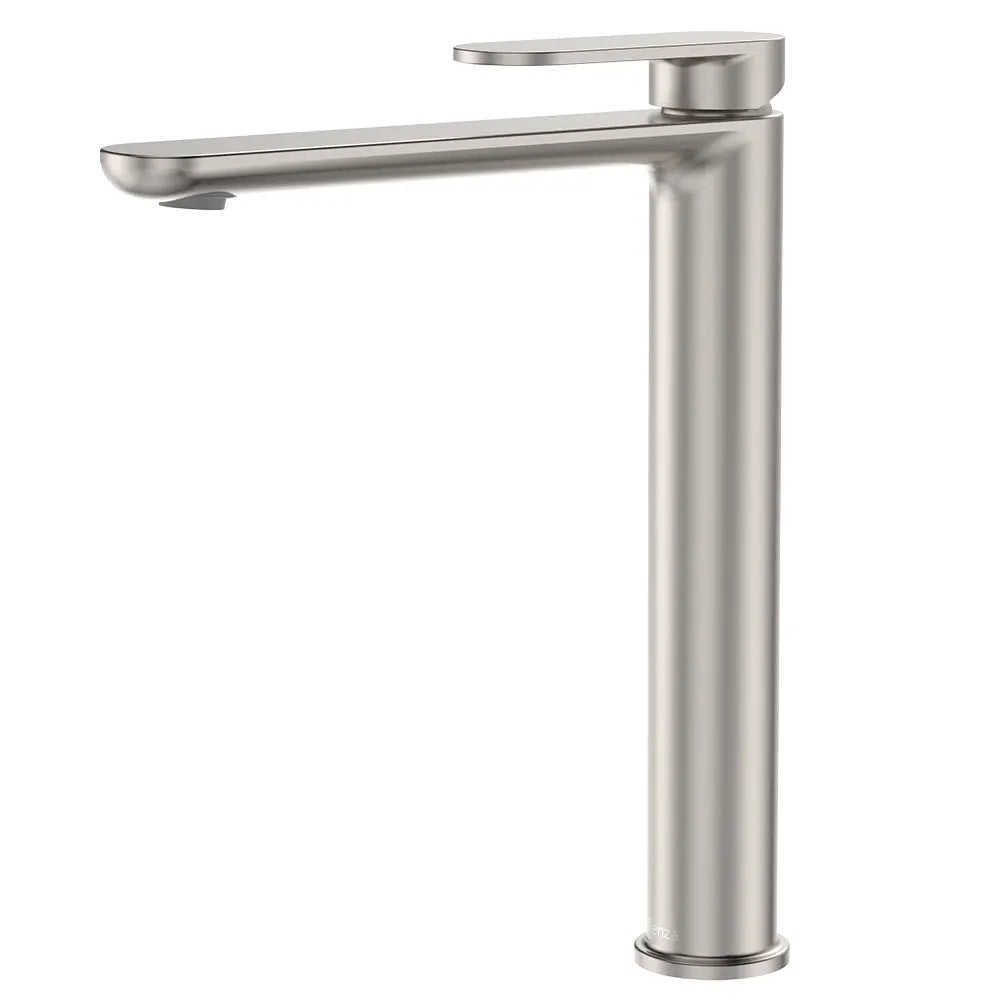 Empire Slim Cold Start Tall Basin Mixer, Brushed Nickel fienza