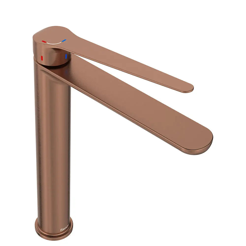 Empire Care Cold Start Tall Basin Mixer, Brushed Copper fienza