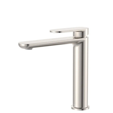 Empire Slim Cold Start Medium Basin Mixer, Brushed Nickel fienza
