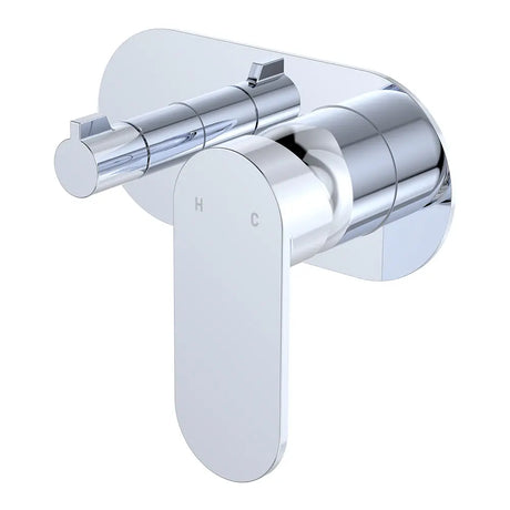 Empire Slim Wall Diverter Mixer, Large Oval Plate, Horizontal, Chrome fienza