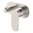 Empire Slim Wall Diverter Mixer, Large Oval Plate, Horizontal, Brushed Nickel fienza