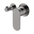 Empire Slim Wall Diverter Mixer, Small Round Plates, Horizontal, Gun Metal fienza