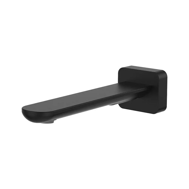 Empire Slim Basin/Bath Outlet, Square Plate, 180mm, Matte Black fienza