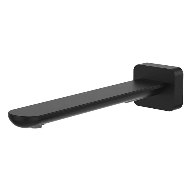 Empire Slim Basin/Bath Outlet, Square Plate, 220mm, Matte Black fienza