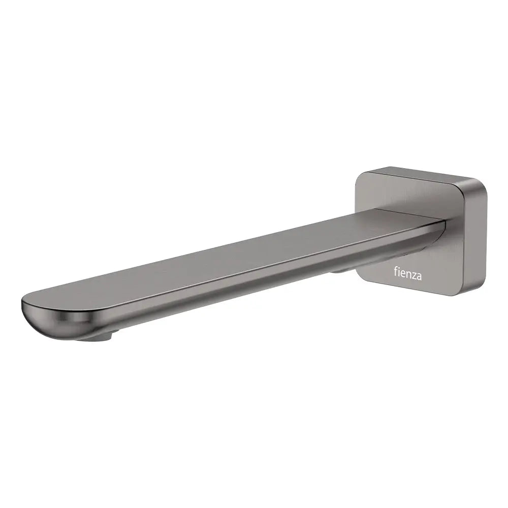 Empire Slim Basin/Bath Outlet, Square Plate, 220mm, Gun Metal fienza