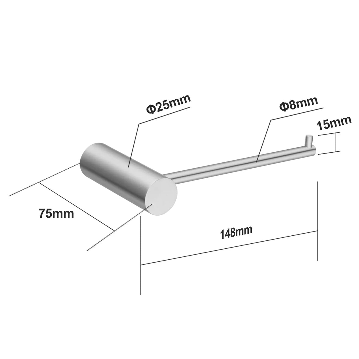 Brushed Nickel Toilet Paper Holder Aquaperla