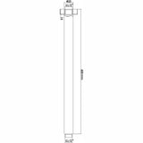 400mm Brushed Nickel Ceiling Shower Arm Aquaperla