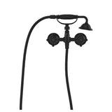Lillian Exposed Bath Tap Set with Hand Shower, Matte Black fienza