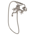 Lillian Exposed Bath Tap Set with Hand Shower, Brushed Nickel fienza