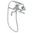 Lillian Lever Exposed Bath Tap Set with Hand Shower, Chrome fienza