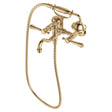 Lillian Lever Exposed Bath Tap Set with Hand Shower, Urban Brass fienza