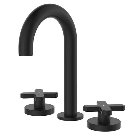 Kaya Round Hob Set, Cross Taps, Matte Black fienza
