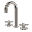 Kaya Round Hob Set, Cross Taps, Brushed Nickel fienza