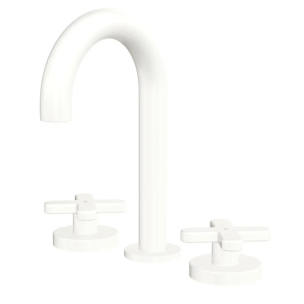 Kaya Round Hob Set, Cross Taps, Matte White fienza