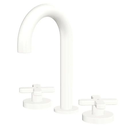 Kaya Round Hob Set, Cross Taps, Matte White fienza