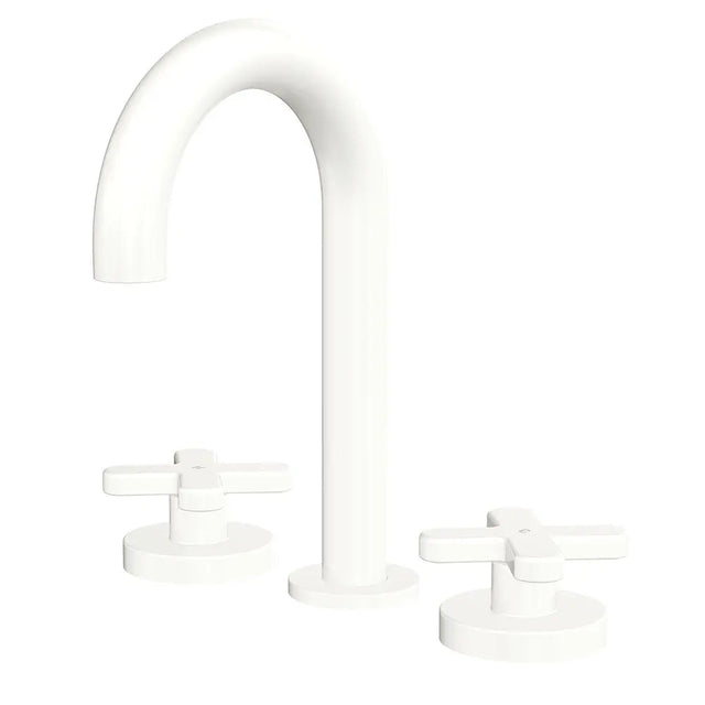 Kaya Round Hob Set, Cross Taps, Matte White fienza