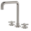 Kaya Squareline Hob Set, Cross Taps, Brushed Nickel fienza