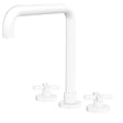Kaya Squareline Hob Set, Cross Taps, Matte White fienza
