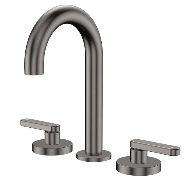 Kaya Round Hob Set, Lever Taps, Gun Metal fienza