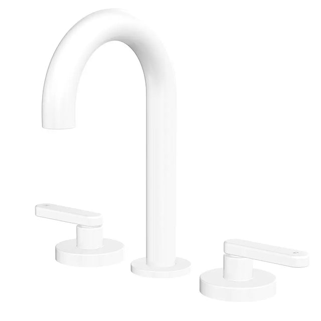 Kaya Round Hob Set, Lever Taps, Matte White fienza