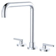 Kaya Squareline Hob Set, Lever Taps, Chrome fienza
