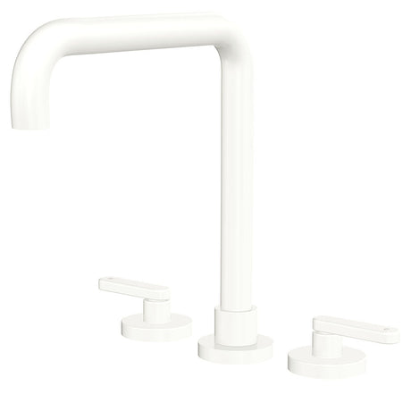 Kaya Squareline Hob Set, Lever Taps, Matte White fienza