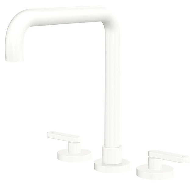 Kaya Squareline Hob Set, Lever Taps, Matte White fienza