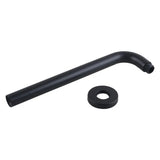 400mm Black Wall Shower Arm Aquaperla