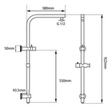 10" Gunmetal Shower Station Aquaperla