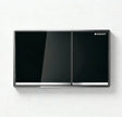 Geberit Sigma60 Dual Flush Plate  – Black Glass Finish, Chrome Trim mercioaustralia