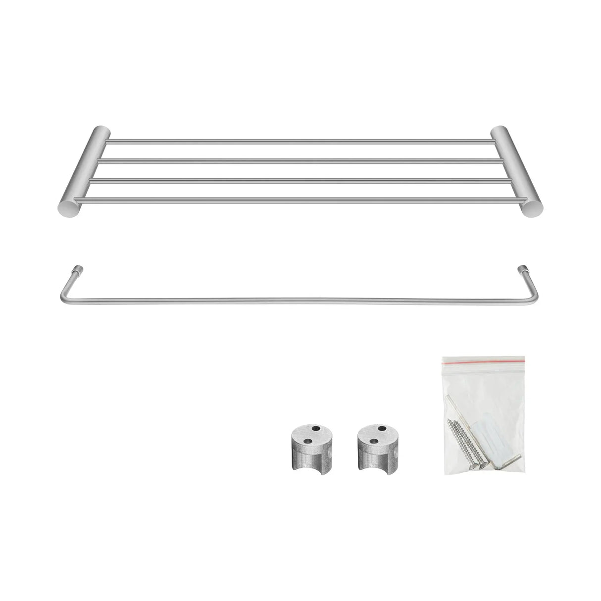 Brushed Nickel Shower Shelf Aquaperla