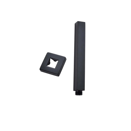 200mm Black Ceiling Shower Arm Aquaperla