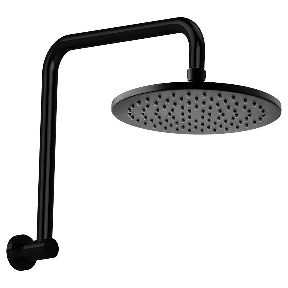 Hustle Round Gooseneck Shower Arm Set, Matte Black fienza