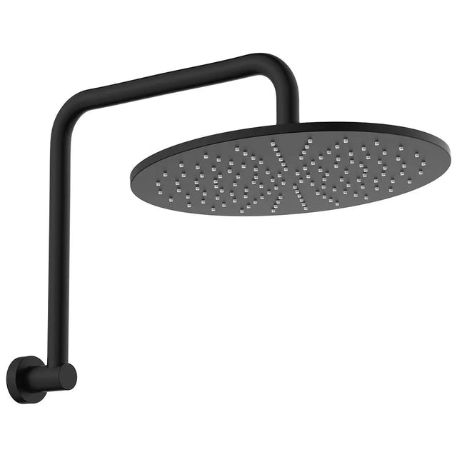 Empire Slim Gooseneck Shower Arm Set, Matte Black fienza