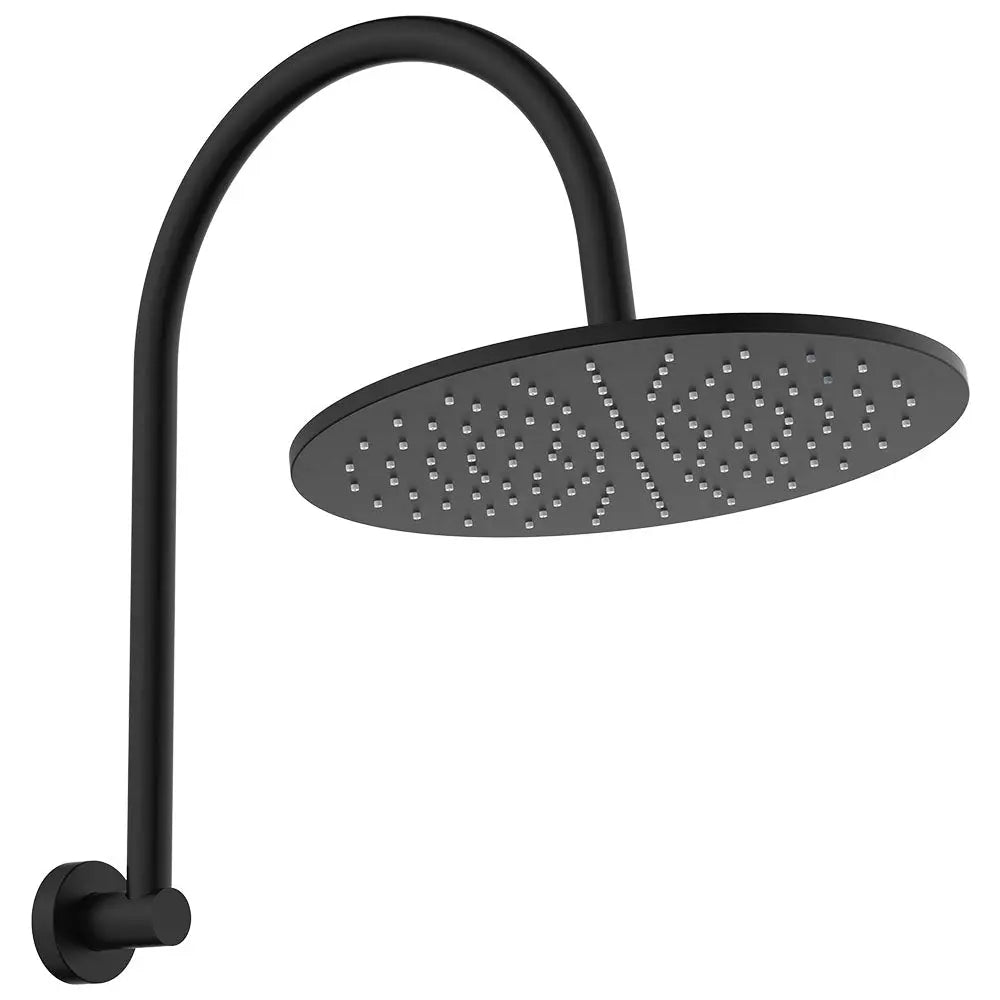 Empire Slim Curved Shower Arm Set, Matte Black fienza
