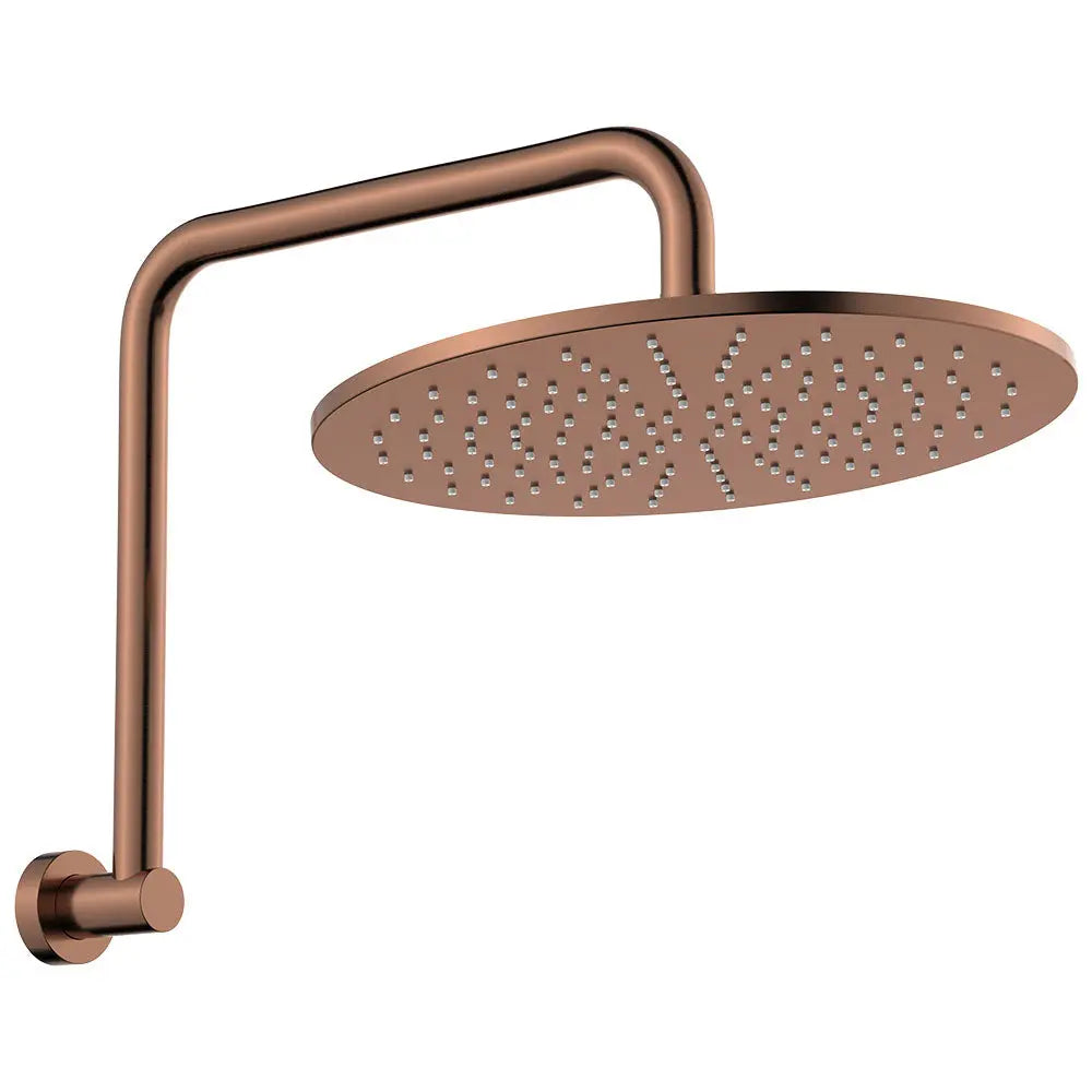 Empire Slim Gooseneck Shower Arm Set, Brushed Copper fienza