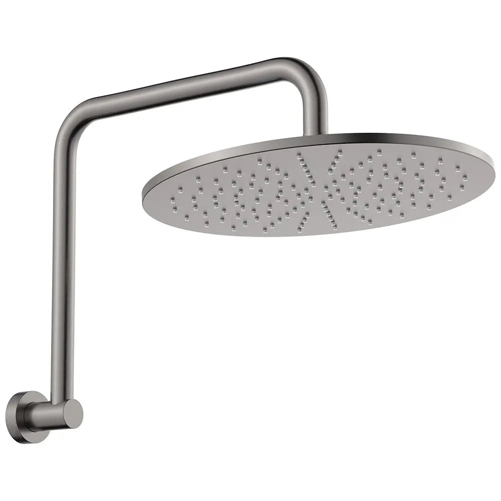 Empire Slim Gooseneck Shower Arm Set, Gun Metal fienza