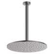 Empire Slim Ceiling Shower 300mm Head, 350mm Drop, Gun Metal fienza