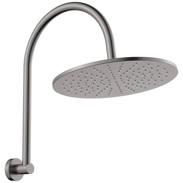 Empire Slim Curved Shower Arm Set, Gun Metal fienza
