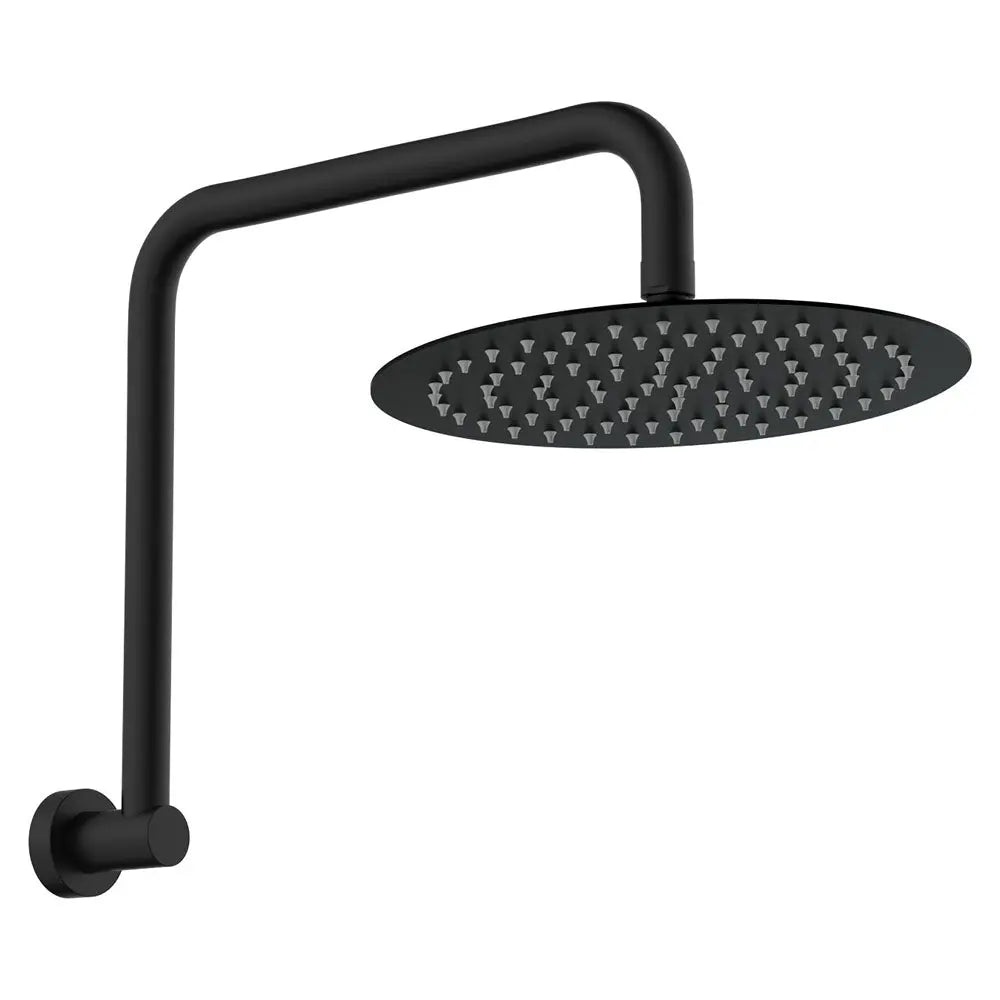 Kaya Gooseneck Shower Arm Set, Matte Black fienza
