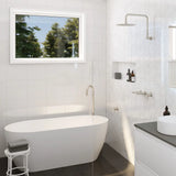 Kaya Gooseneck Shower Arm Set, Brushed Nickel fienza